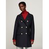 Manteau laine col montant