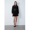 Chemisier noir transparent femme