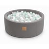 Piscine Taupe Avec 200 Balles Blanc Perlé, Gris Perlé, Menthe Perlée Et Transparentes