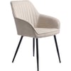 Beige Clair Chenille Avec Pieds Noirs