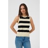 Blanc Noir Turtledove/Black Bold Stripe