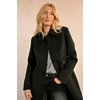 Manteau femme noir coupe droite
