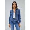 Veste en jean col rond femme