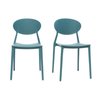 Chaise moutarde et bleu canard
