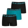 Noir + turquoise + noir