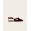 Cuir Plissé Verni Bordeaux