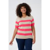 Rose Raspberry/Beige Featherg. Bold Stripe
