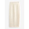 Jupe longue maille beige