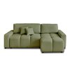 Canapé d'angle gauche convertible 4 places en tissu
