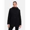 Manteau femme laine noir capuche