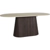 Noyer Foncé Et Marbre Beige