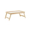 Plateau en bois avec pied