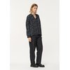 Chemise à carreaux bleu marine femme