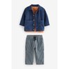 Bleu Marine/Ocre