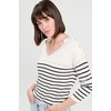 Pull marinière femme boutons