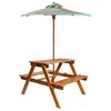 Salon de jardin avec parasol