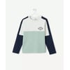 Bleu marine/écru/vert