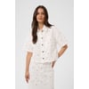 Blanc White Denim/Rose Flower