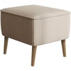Beige Côtelé Et Bois Clair