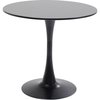 Table ronde plateau bois pied noir