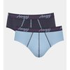 Hellblau + aubergine