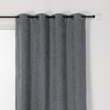 Rideau blanc motif gris