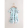Bleu Motif Fleurs