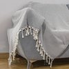 Plaid laine gris