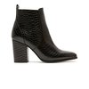 Boots croco noir femme