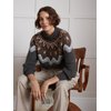 Pull mohair gris femme