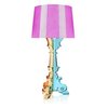 Lampe chevet rose tissu