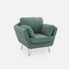 Fauteuil velours bleu nuit