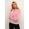 Beige/Rouge Rayures Feather Gray Melange/Red
