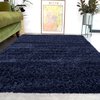 Tapis shaggy bleu marine