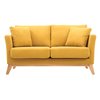 Canapé scandinave jaune moutarde