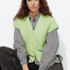 Pull gilet vert femme