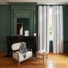 Rideaux blanc lin polyester