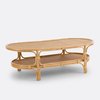 Table basse ovale rangement