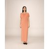Robe longue couleur pêche