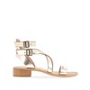 Sandalias doradas tacón