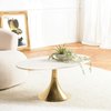 Table basse marbre laiton