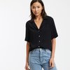 Damen bluse schwarz weiß