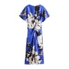 Imprimé Floral Bleu Cobalt