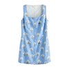Bleu Motif Fleurs