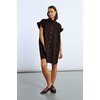 Robe chemise noire manche courte