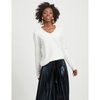 Pull blanc col v femme