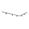 Luminaire Sur Rail électrique Lindby Linaro - 2 Rails De 1m, 4 Spots Orientables GU10 - Noir Métal - Dimmable - Pour Salon, Couloir, Cuisine