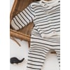 Ecru Rayé Bleu Marine