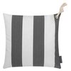 Coussin rayé gris et blanc