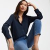 Camisa azul marino mujer